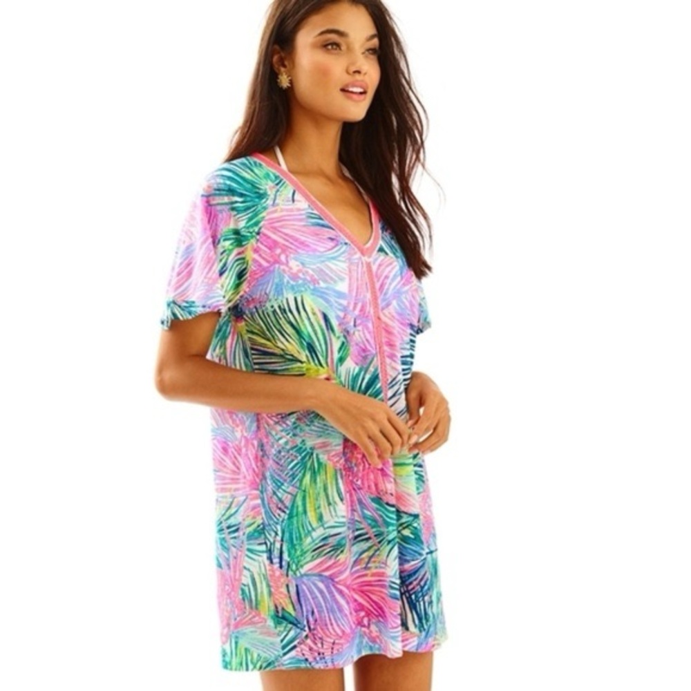 Lilly Pulitzer Bonita Swim Coverup Size L Large Women colorful